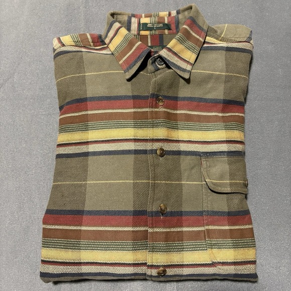 Vintage Orvis Shacket Mens L Striped Southwestern Heavy Work Shirt Oversized - Picture 14 of 15